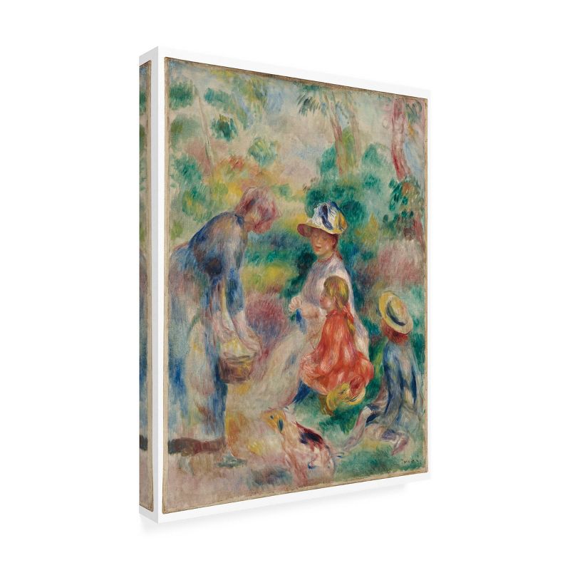 24" x 32" Pierre Auguste Renoir 'The apple seller' Unframed Canvas Art - Trademark Fine Art