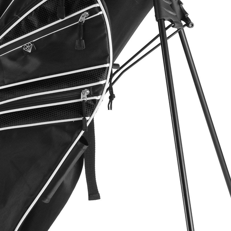 Costway Golf Stand Cart Bag Club w/6 Way Divider Carry Organizer Pockets Storage Black