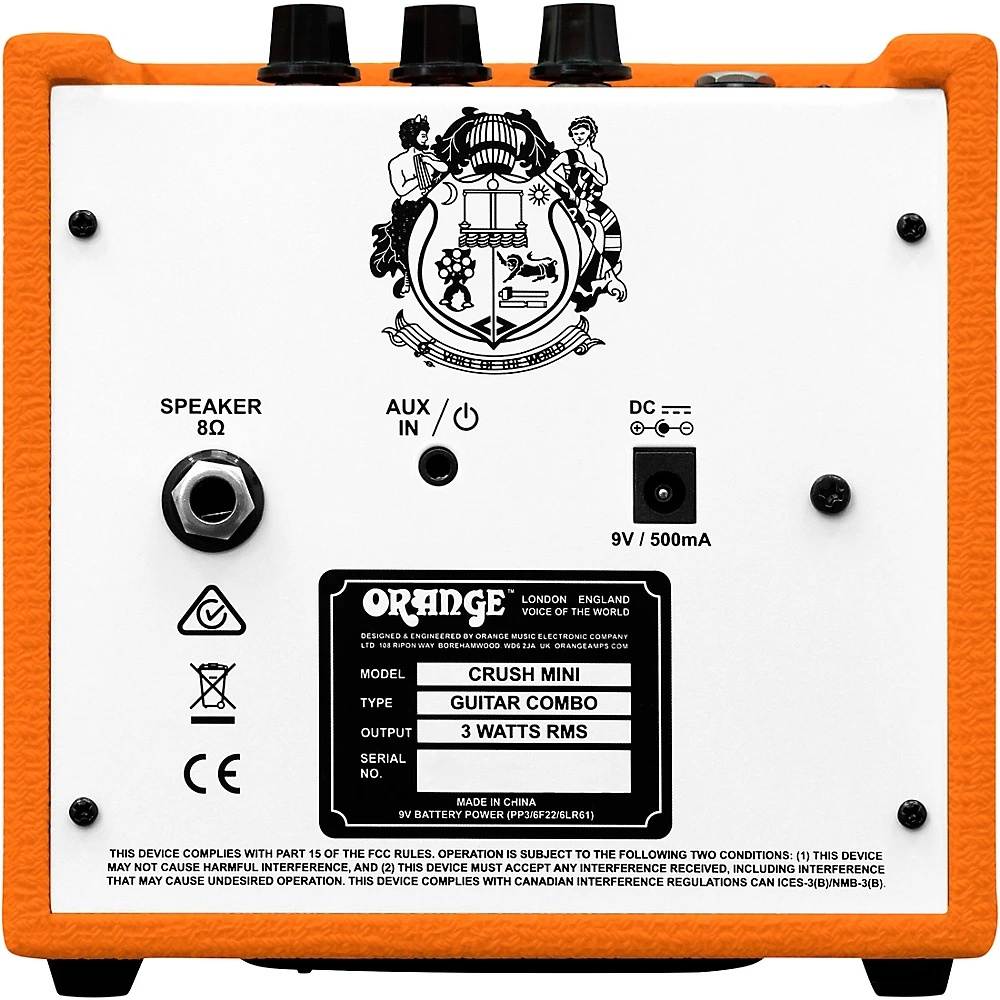 Orange Amplifiers Crush Mini 3W 1x4 Guitar Combo Amp Orange