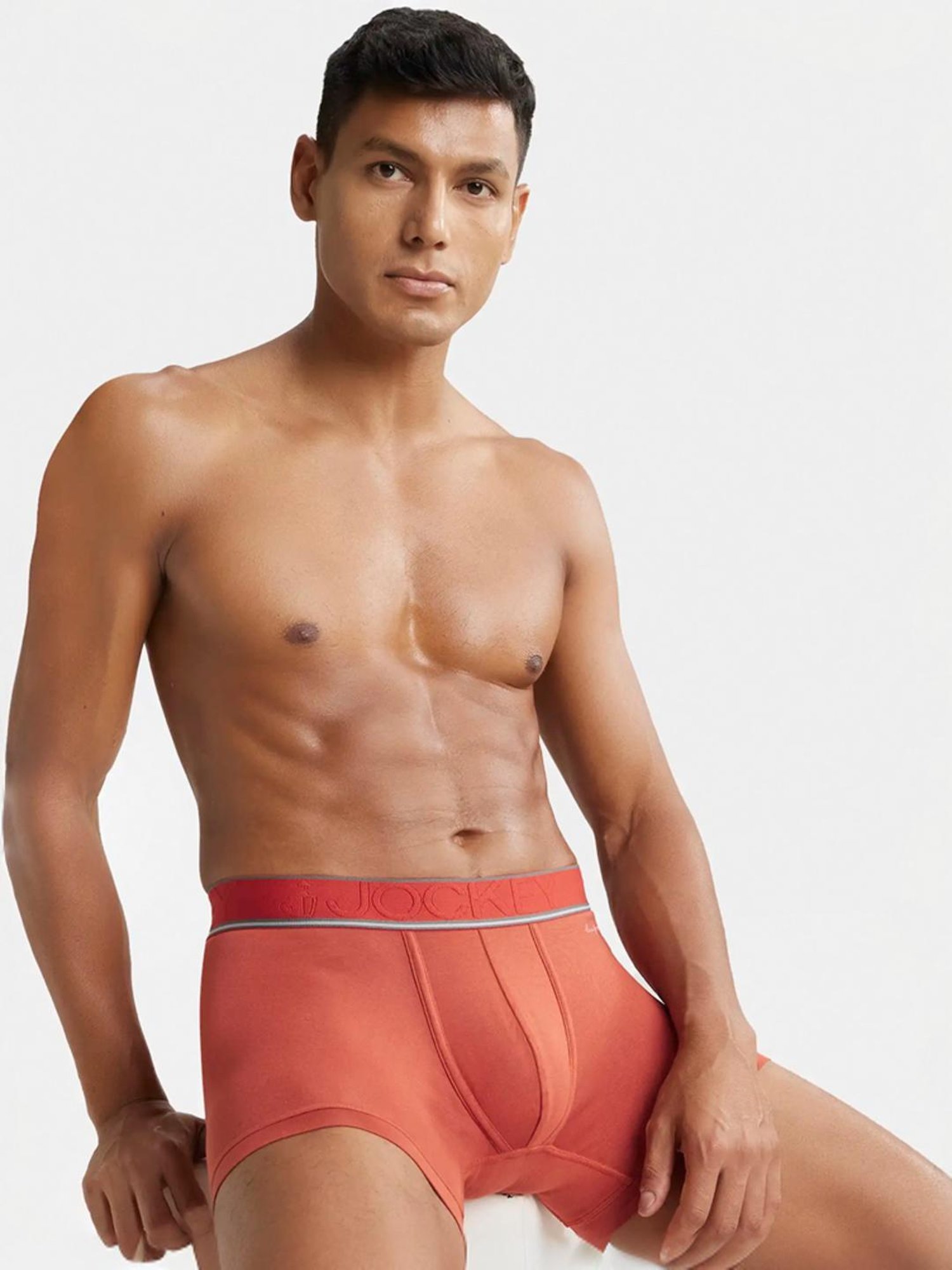 Jockey HG16 Red Tencel Micro Modal Cotton Elastane Trunks with Natural Stay Fresh Properties