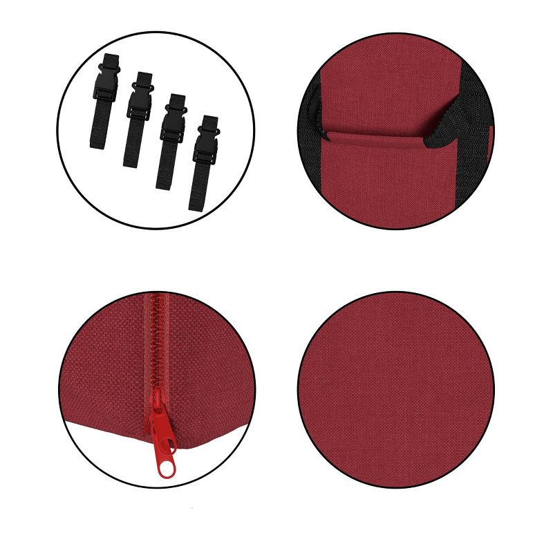 Elf Stor 9' Heavy Duty Canvas Christmas Tree Storage Bag Large Red