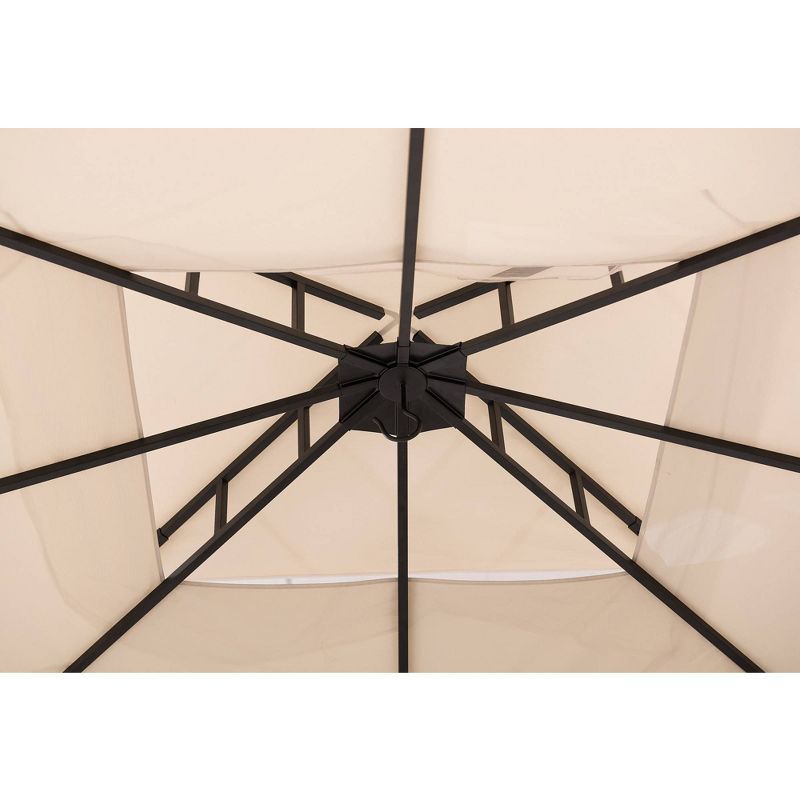 Ambler 11' X 13' Soft Top Steel Frame 2-Tier Outdoor Vented Gazebo - Sunjoy