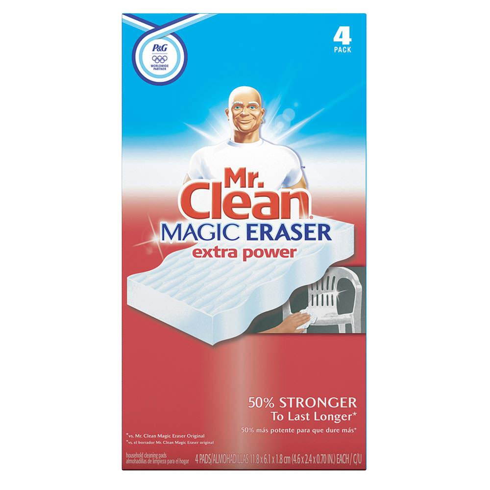 Mr. Clean Magic Eraser Extra Power 4 3/5" x 2 2/5" 4/Box 82038