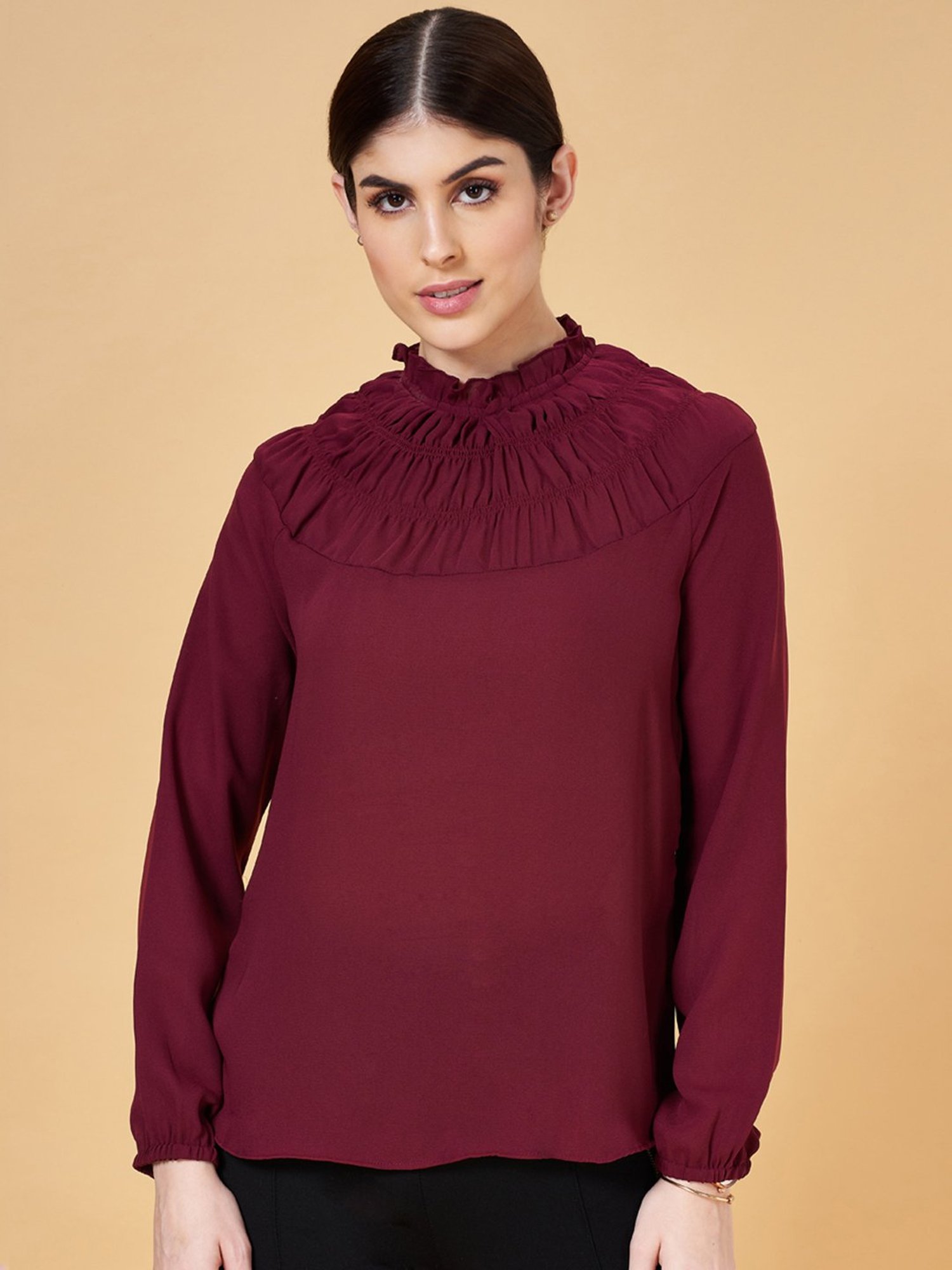 Annabelle by Pantaloons Wine Regular Fit Top