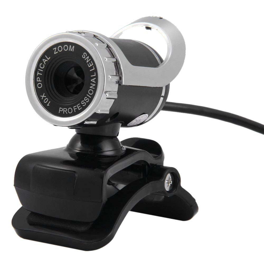 HXSJ A859 480P HD Wired Webcam Silvery Black