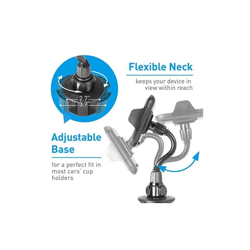 Car Cup Holder Phone Mount Secure Fit for Phones up to 41 Wide Cup Phone Holder for Car with Flexible Gooseneck amp 360&deg; Rotatable Cradle Universal Vehicle Fitment Cell Phone Cup Holder