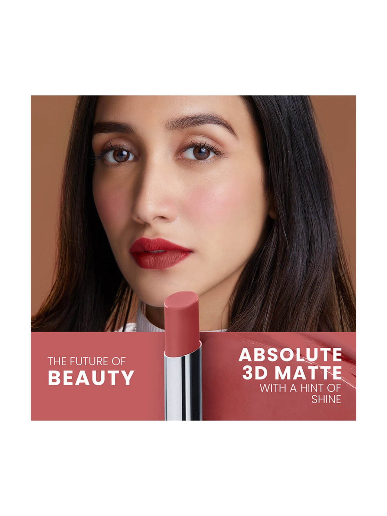 Lakme Absolute 3D Matte Lipstick Nude Souvenir - 3.6 gm
