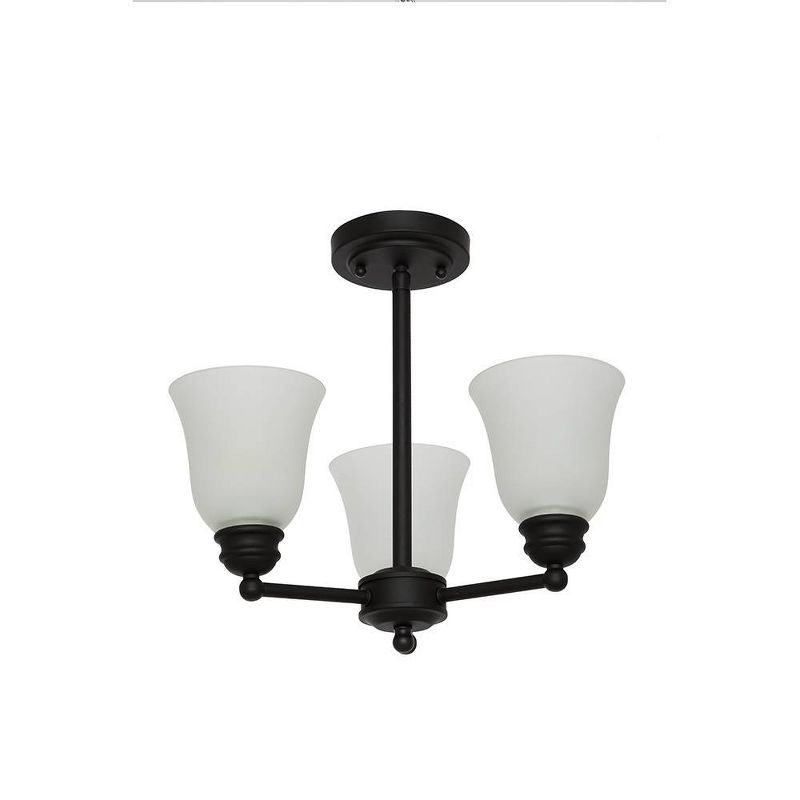 14.5" 3-Light Semi Flushmount Ceiling Light (Includes Light Bulb) - Cresswell Lighting