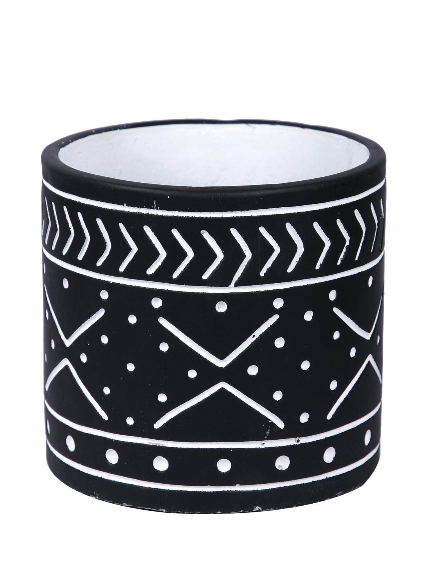 Tayhaa Multicolor Ceramic Engraved Peach Planter - Set of 3