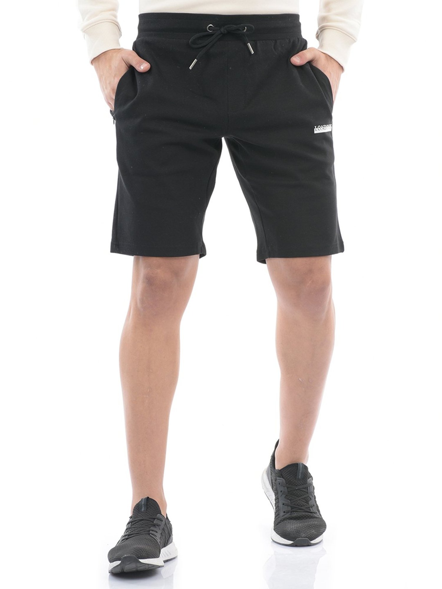 London Fog Black Regular Fit Shorts