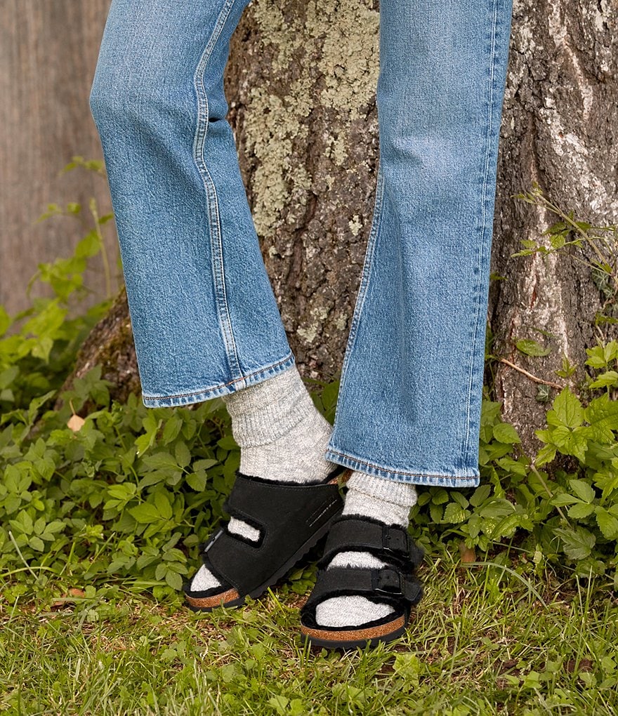 Birkenstock Women's Arizona Suede Shearling Sandals