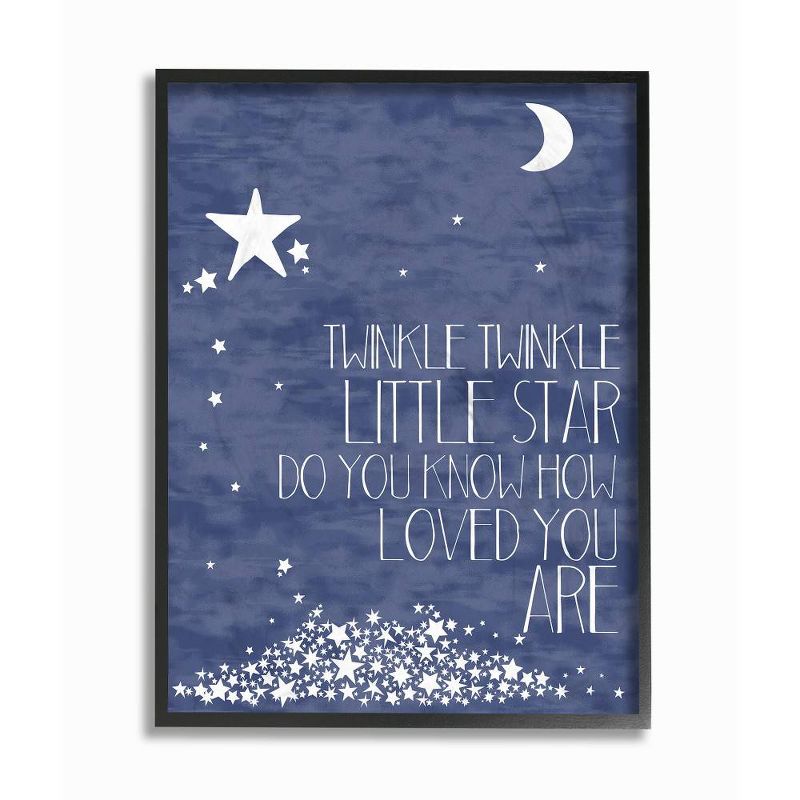 16"x1.5"x 20" Textural Twinkle Little Star Typography Oversized Framed Giclee Texturized Art - Stupell Industries