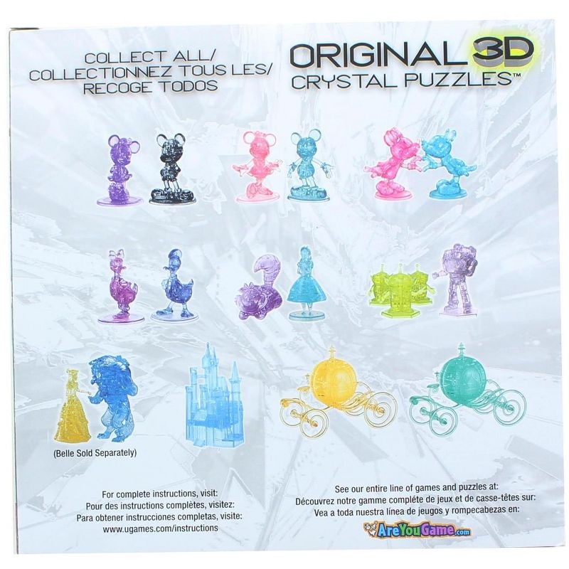 University Games Disney Mickey & Minnie Mouse Heart Hands 68 Piece 3D Crystal Jigsaw Puzzle