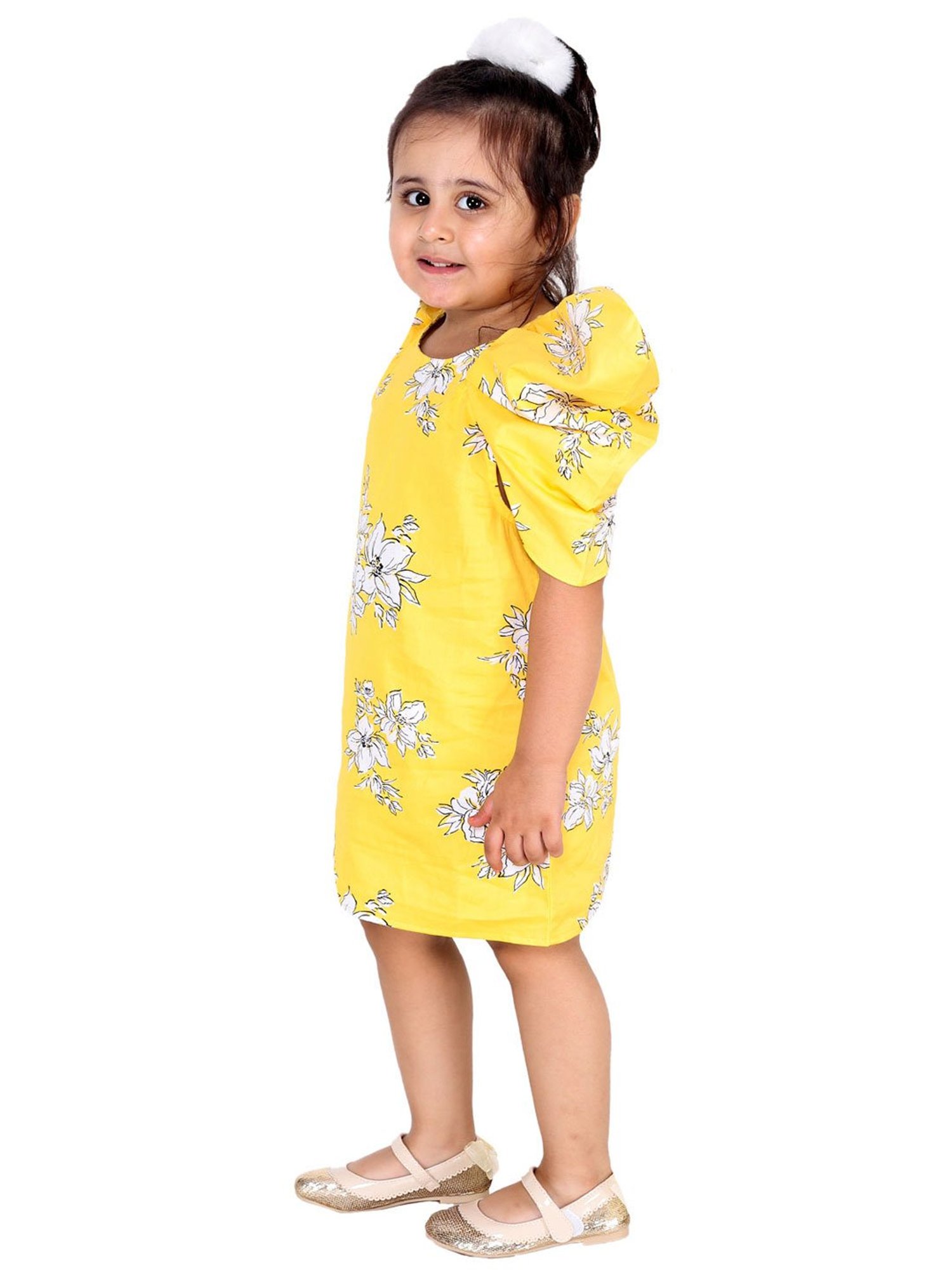 KidsDew Kids Yellow Floral Print Dress