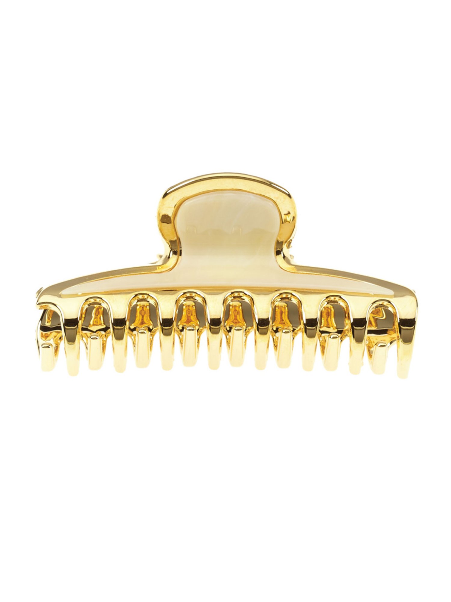 Janeke 1830 Professional Gold with Ivory Teeth Hair Clip