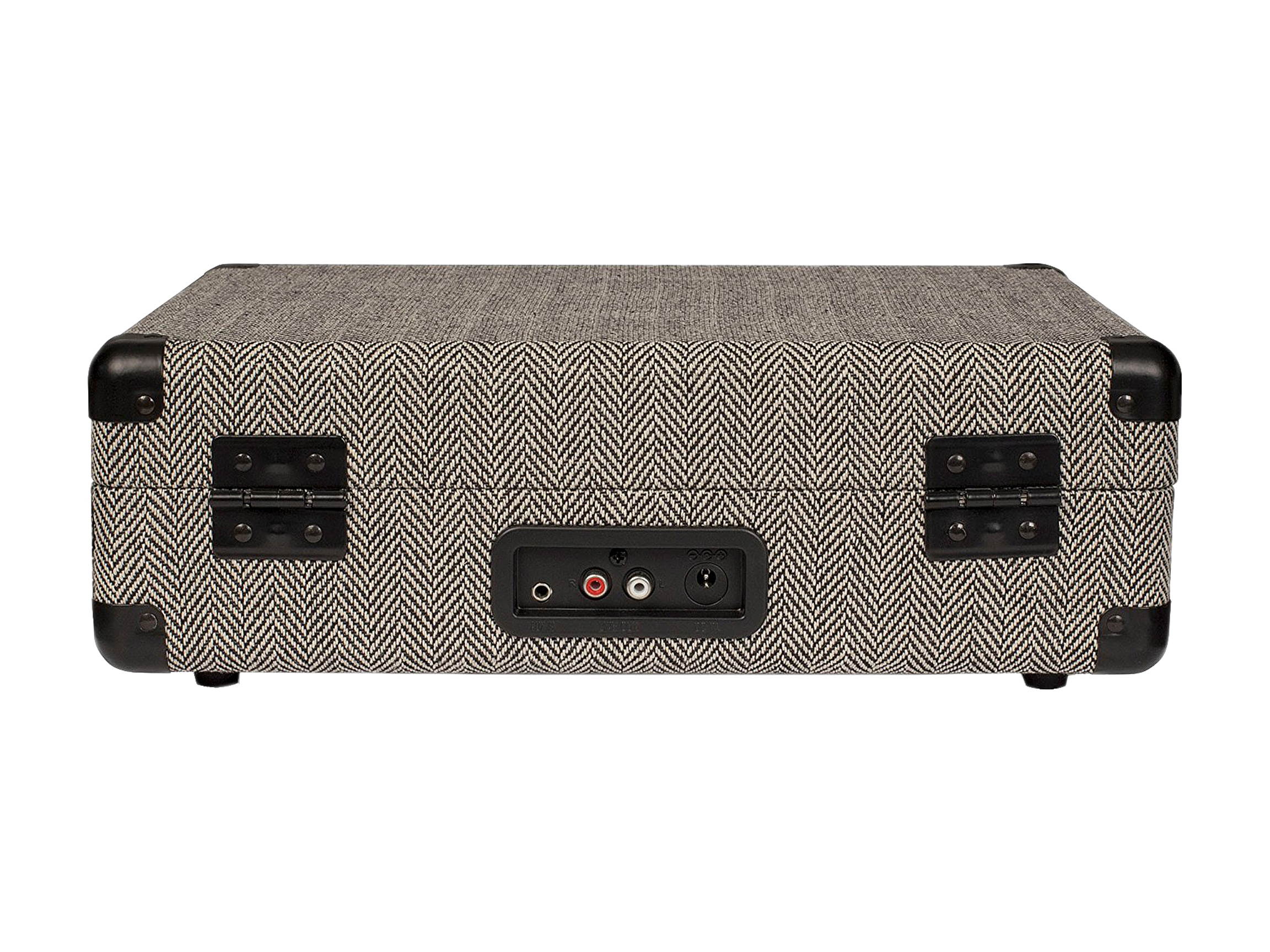 Crosley Cruiser Deluxe Portable Bluetooth Turntable, Herringbone, CR8005D-HB