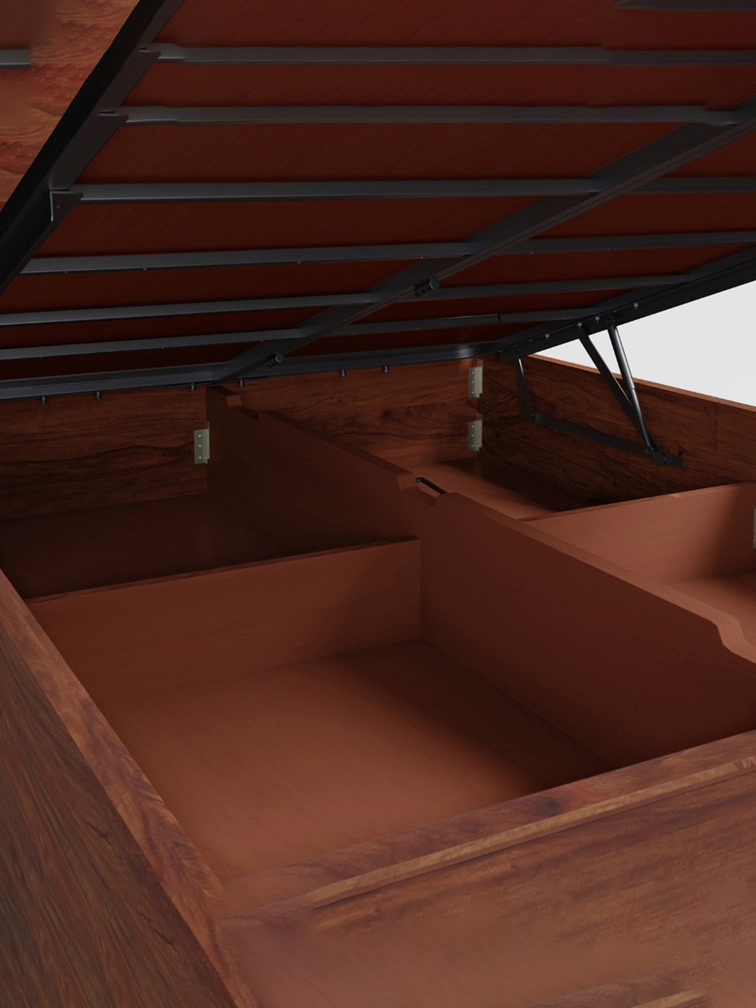 Nilkamal Riva Black Engineered Wood King Size Bed with Storage