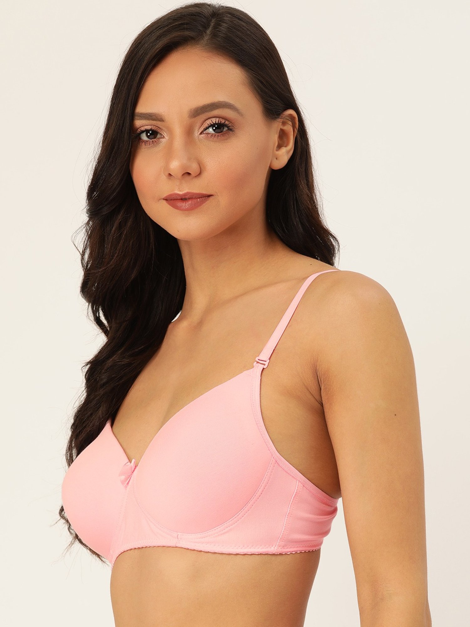 Lady Lyka Multicolor Non Wired Padded T-Shirt Bra (Pack of 2)