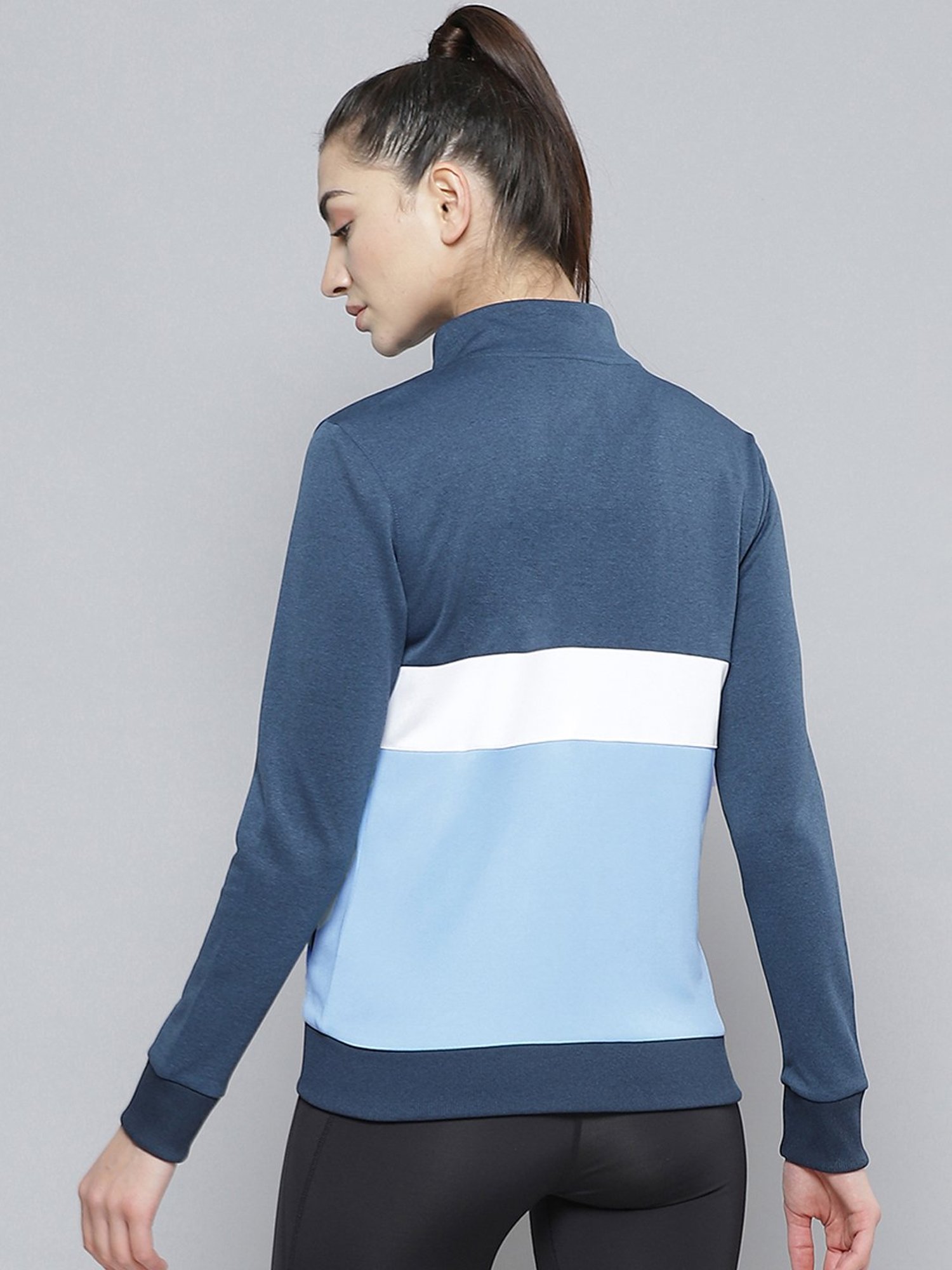 ALCIS Blue Slim Fit Polyester Jacket