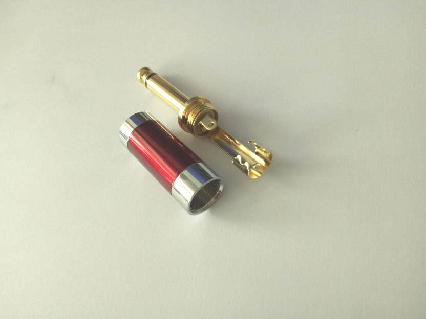 10pcs copper 6.3mm  MONO JACK PLUG for soldering connector Selling