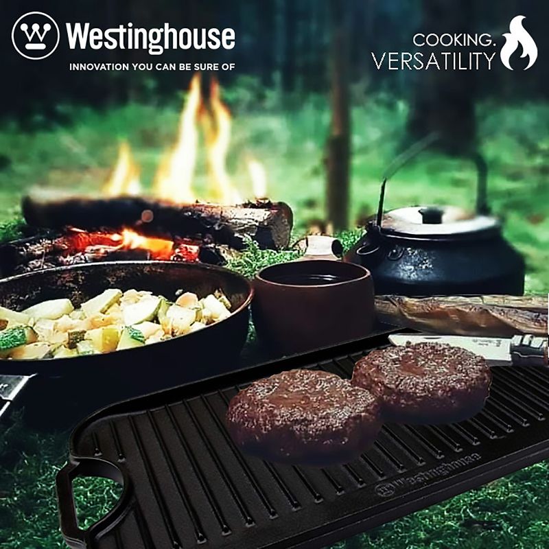 Westinghouse Cast Iron Seasoned Round Griddle, 10.5-Inch
