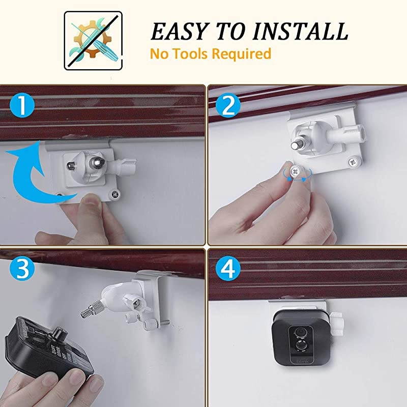 Outodoor Vinyl Siding Clips for Blink XT2Allnew Blink OutdoorIndoor  Siding Cam Hanger Hooks for Mounting Home Security System Weatherproof Stainless Steel Material 2Pack White