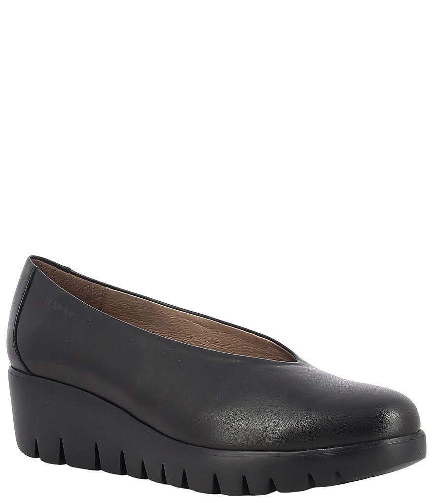 Wonders Mandy Leather Lightweight Wedge Pumps