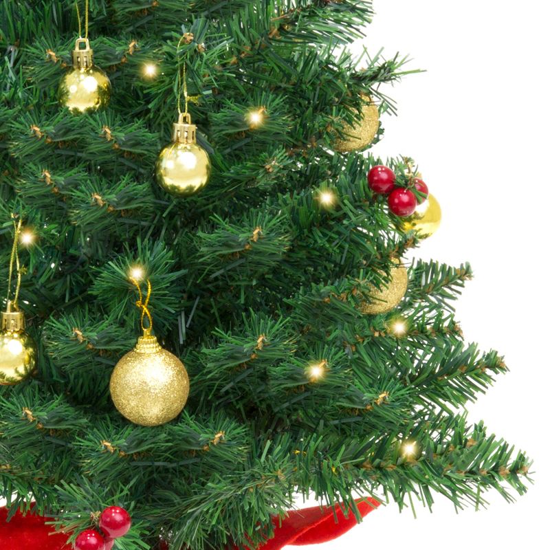 Best Choice Products 22in Pre-Lit Tabletop Artificial Christmas Tree w/ LED Lights, Berries, Ornaments