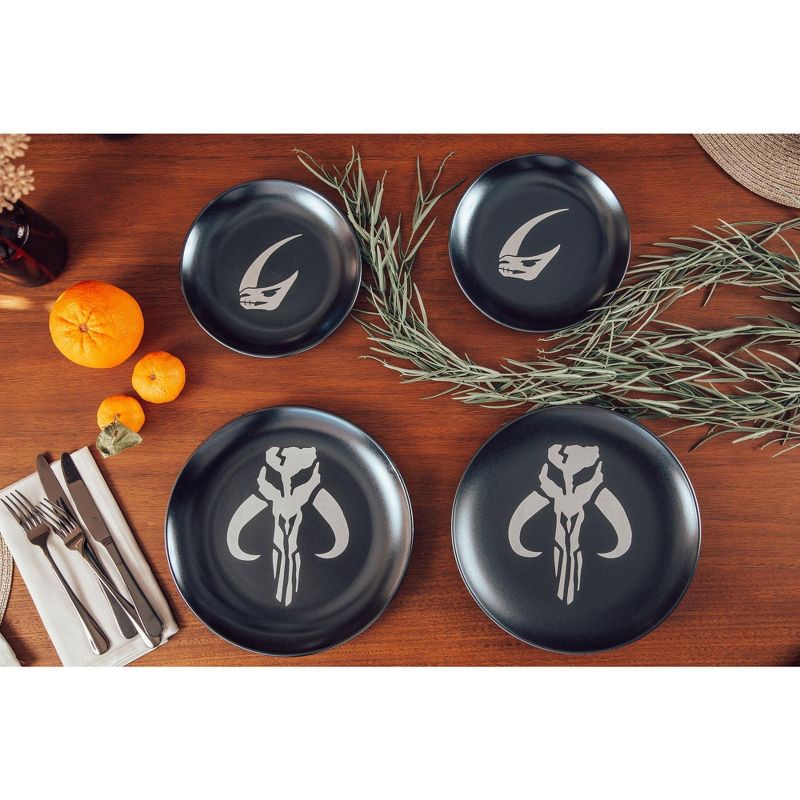 Robe Factory LLC Star Wars The Mandalorian 8-Piece Limited Edition Stoneware Dinnerware Set
