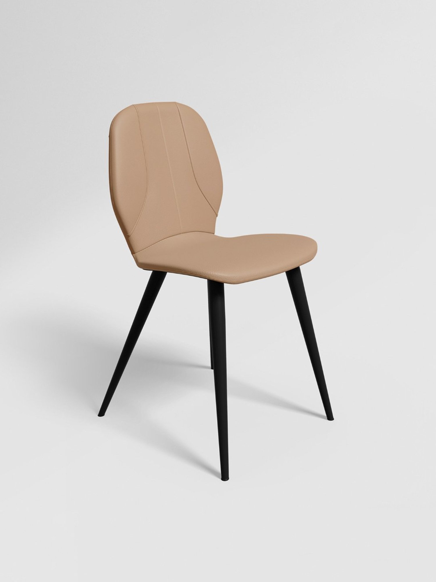 Godrej Interio Sked Beige Leather Dining Chair (Set of 2)