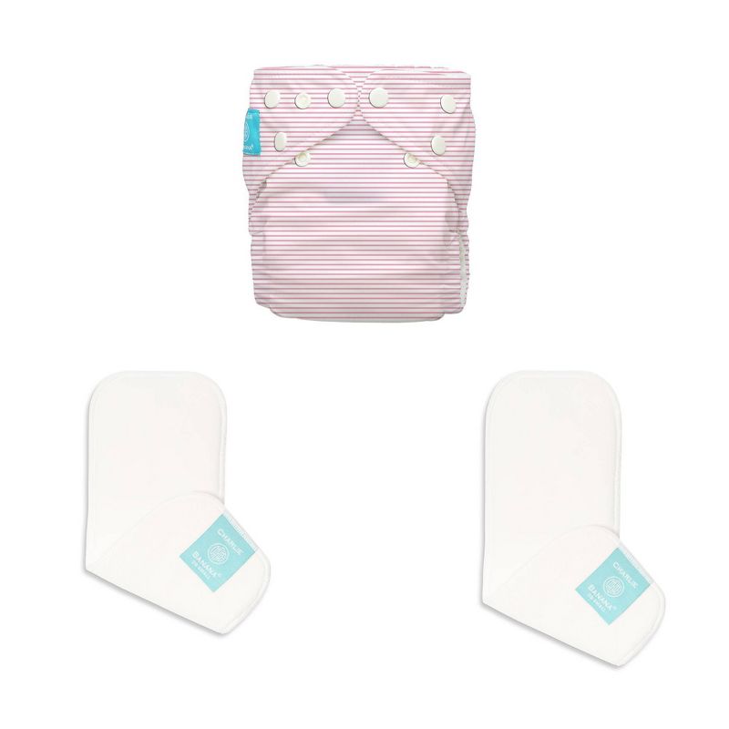 Charlie Banana Reusable All-in-One Diaper - Pink Pencil Stripe