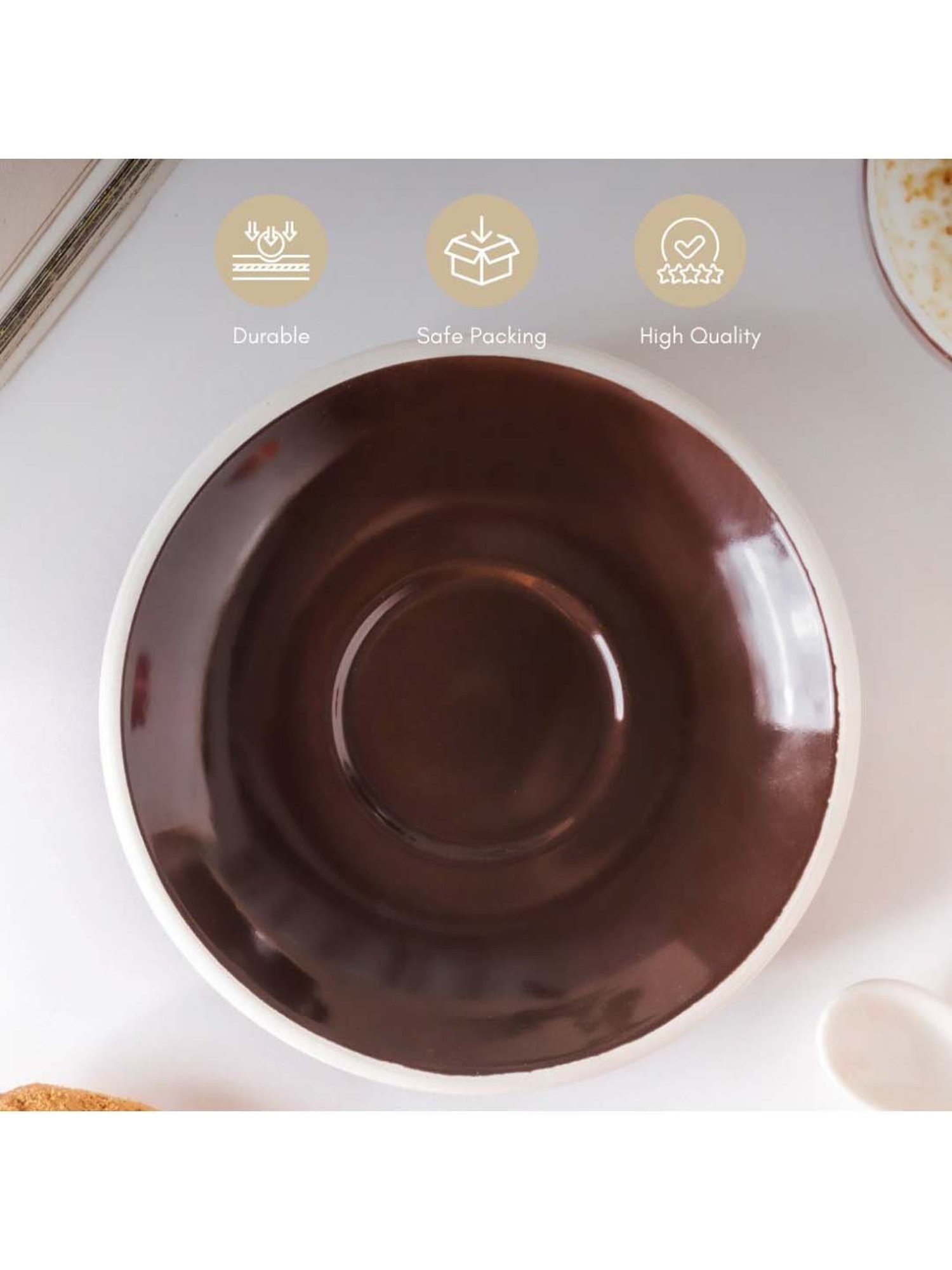 India Circus Floral Blue Bone China Cup Saucer (Set of 8)