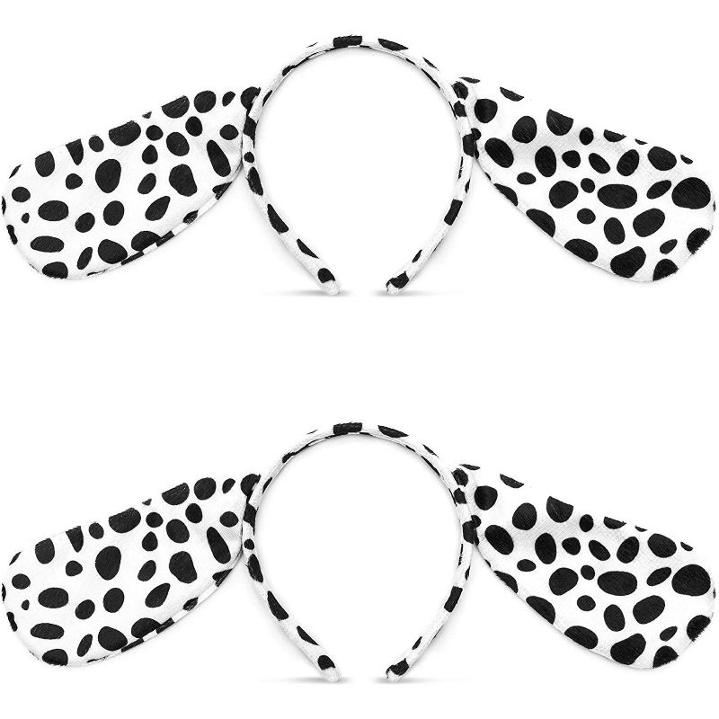 Spooky Central 2-Pack Cute Dalmatian Ears Headband  Animal Cosplay Halloween Party Decorations 14 x 5.2 in