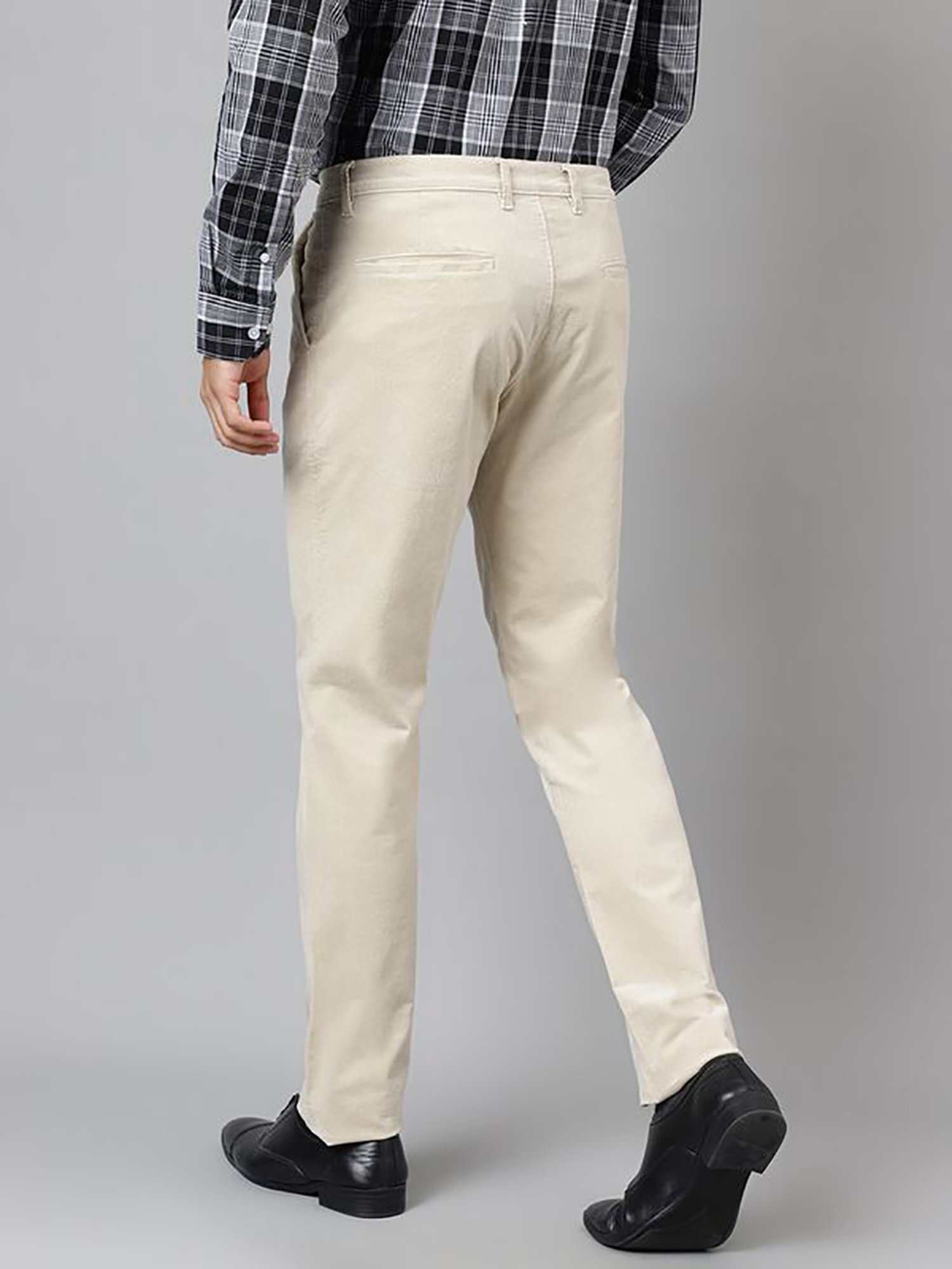 Arrow Navy Regular Fit Trousers