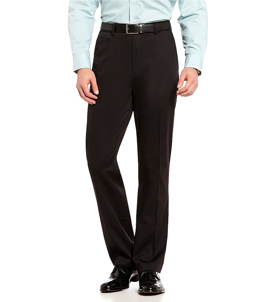 Roundtree & Yorke TotalFLEX Classic Fit Flat Front CoreComfort Waistband Easy Care Pants