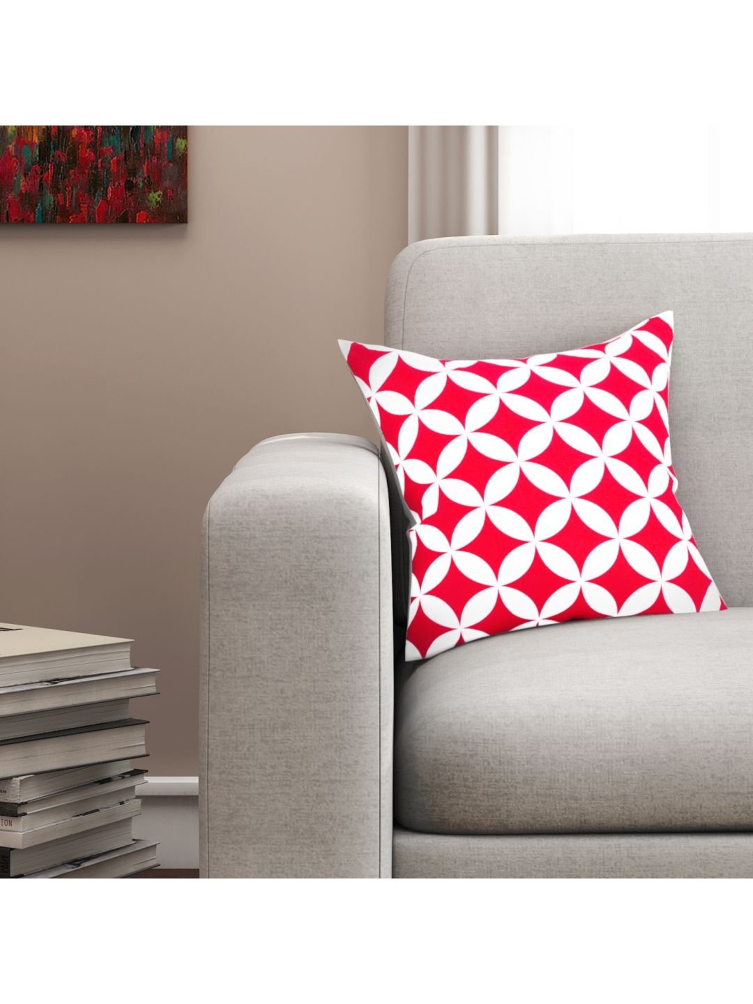 SEJ by Nisha Gupta Pink & White Cushion Covers - Set of 1