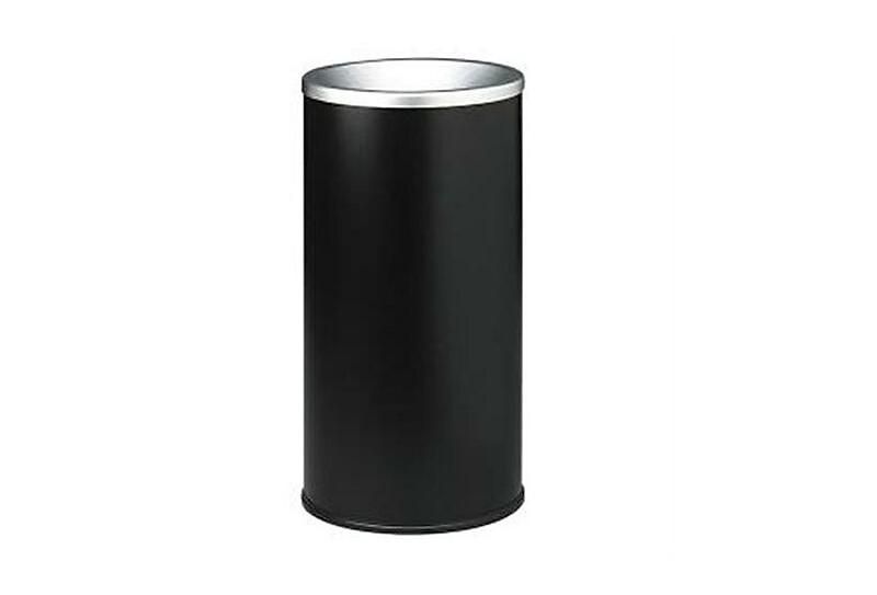 Safco Sand Fill Ash Urn Steel 10"x20" High Aluminum/Black 9698BL