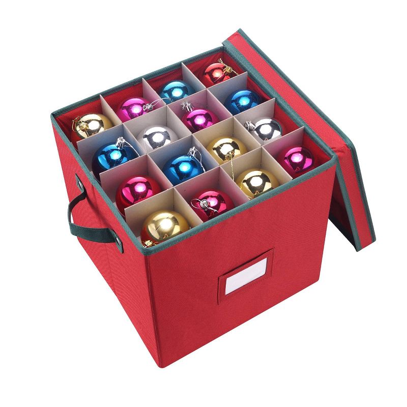 Elf Stor Elf Stor Premium Red Christmas Ornament Storage Chest Holds 64 Balls with Dividers