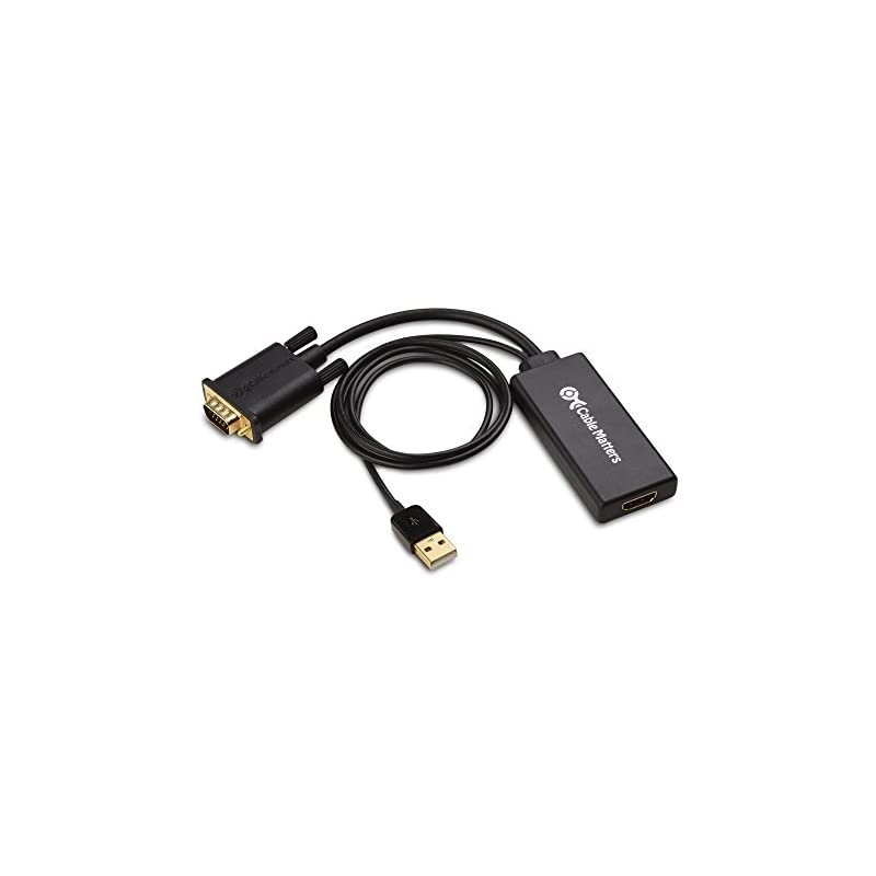VGA to HDMI Adapter for Monitor and TV VGA to HDMI Converter with Audio Support