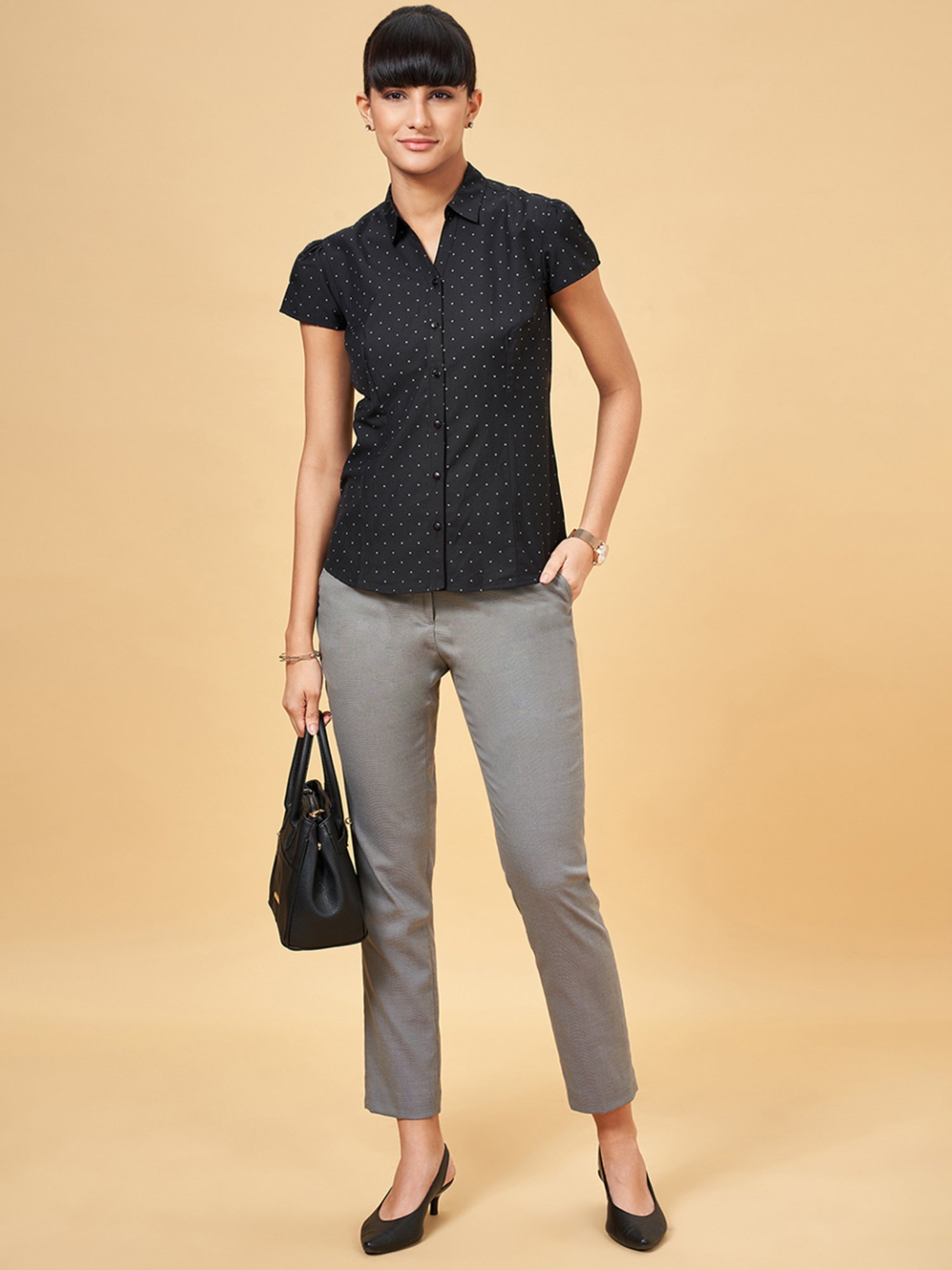 Style Quotient Brown Regular Fit Formal Shirt