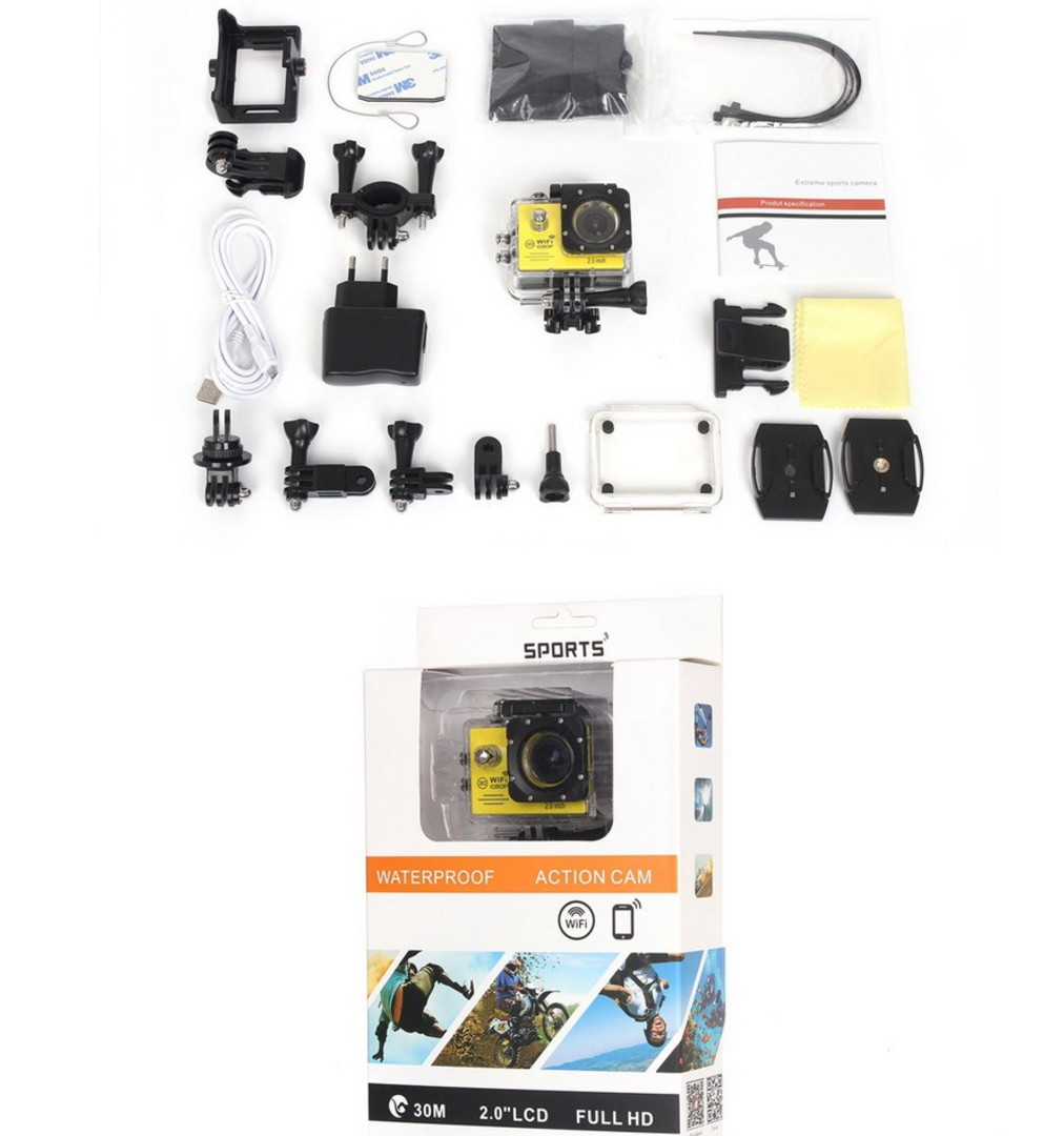 Sj7000 Waterproof Action Sports Wireles Wifi Hd 1080p 2.0 Inch Remote Camera 170&deg; Wide Angle Lens
