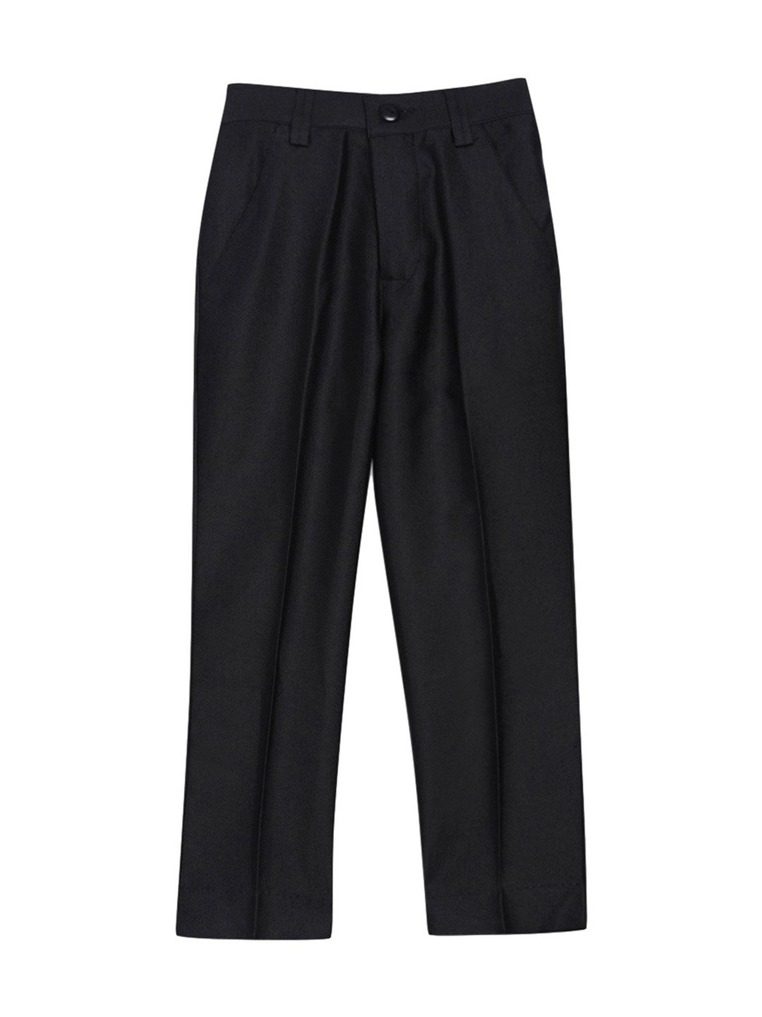 Blue Giraffe Boys Black Cotton Trousers