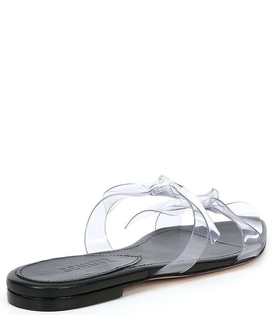 Schutz Jollie Clear Bow Knot Slides