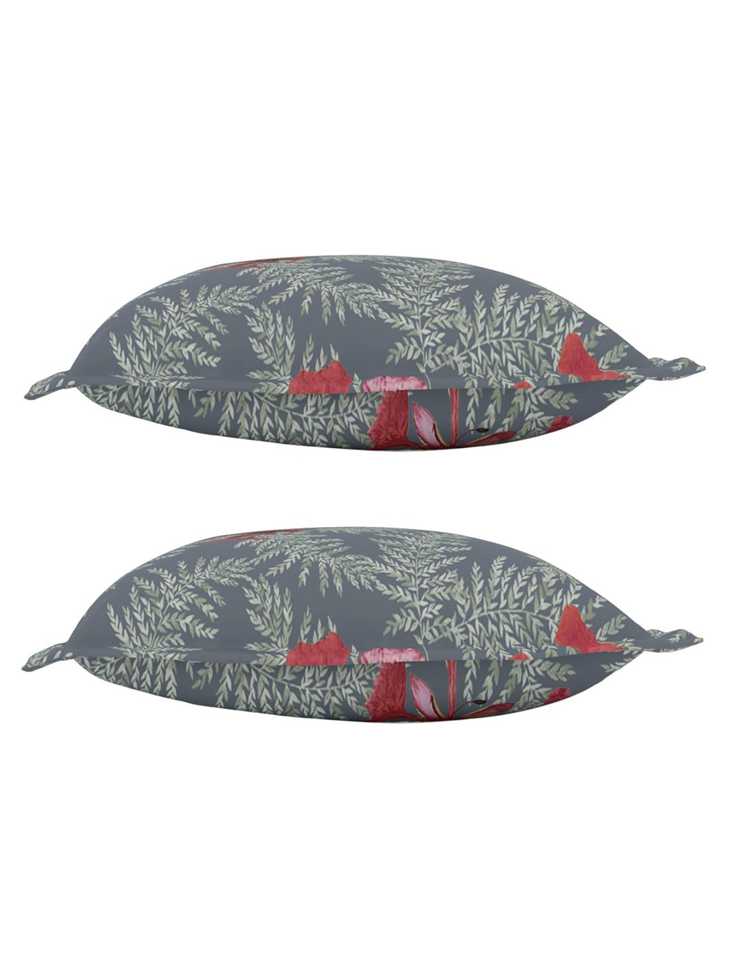 Petal Home Poinciana Teal 300 TC Cotton Pillow Covers - Set of 2