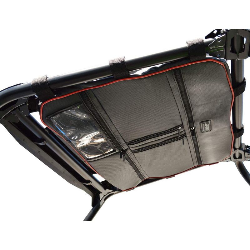 PRP Seats E47-214 Durable Overhead Storage Bag for Polaris RZR with 5 Compartments, Clear View Pocket, and Rubberized Zippers, Black
