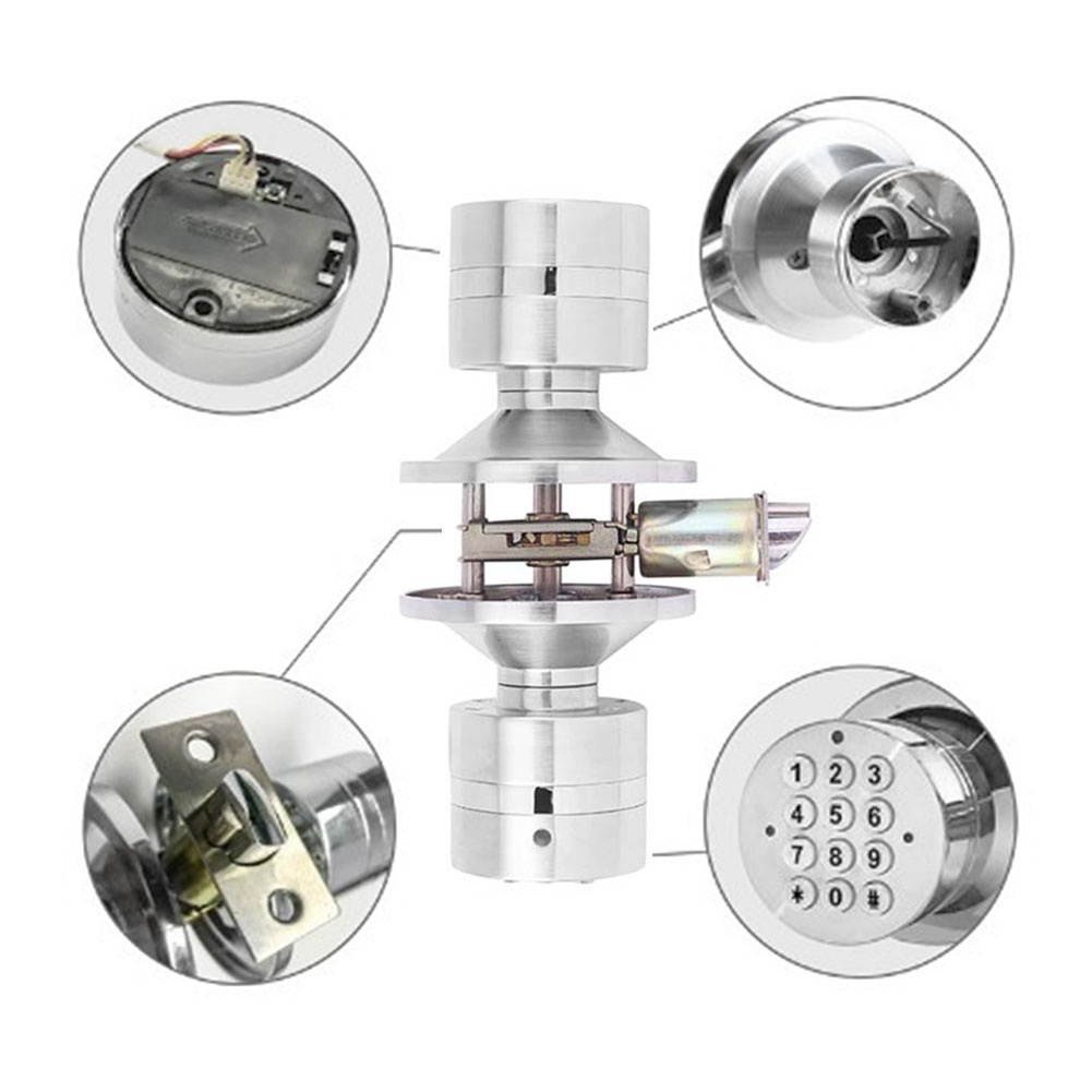 Digital Door Lock Ball Shape Keyless Entry Electronic With Keyboard Combination