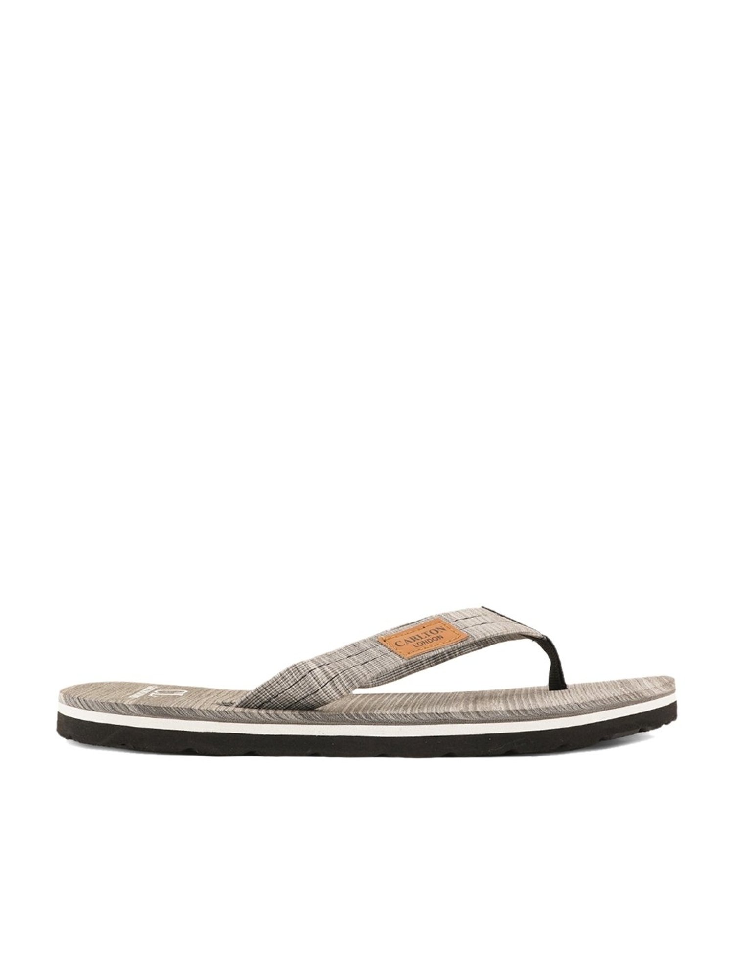 Carlton London Men's Grey Flip Flops