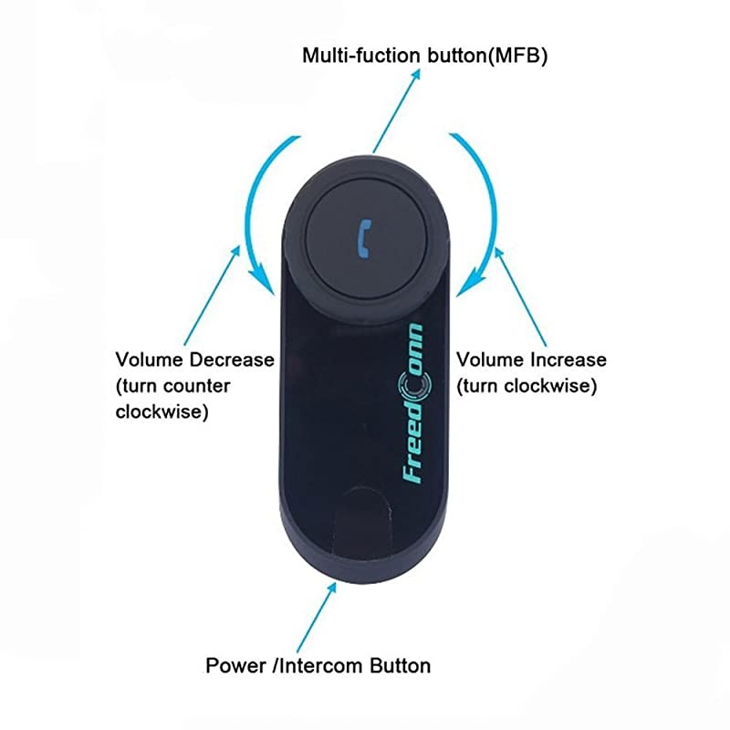 TCOMVB Hard Mic Motorcycle Helmet Communication Systems Bluetooth Headset Intercom TCOMVB Hard Mic 2PACK