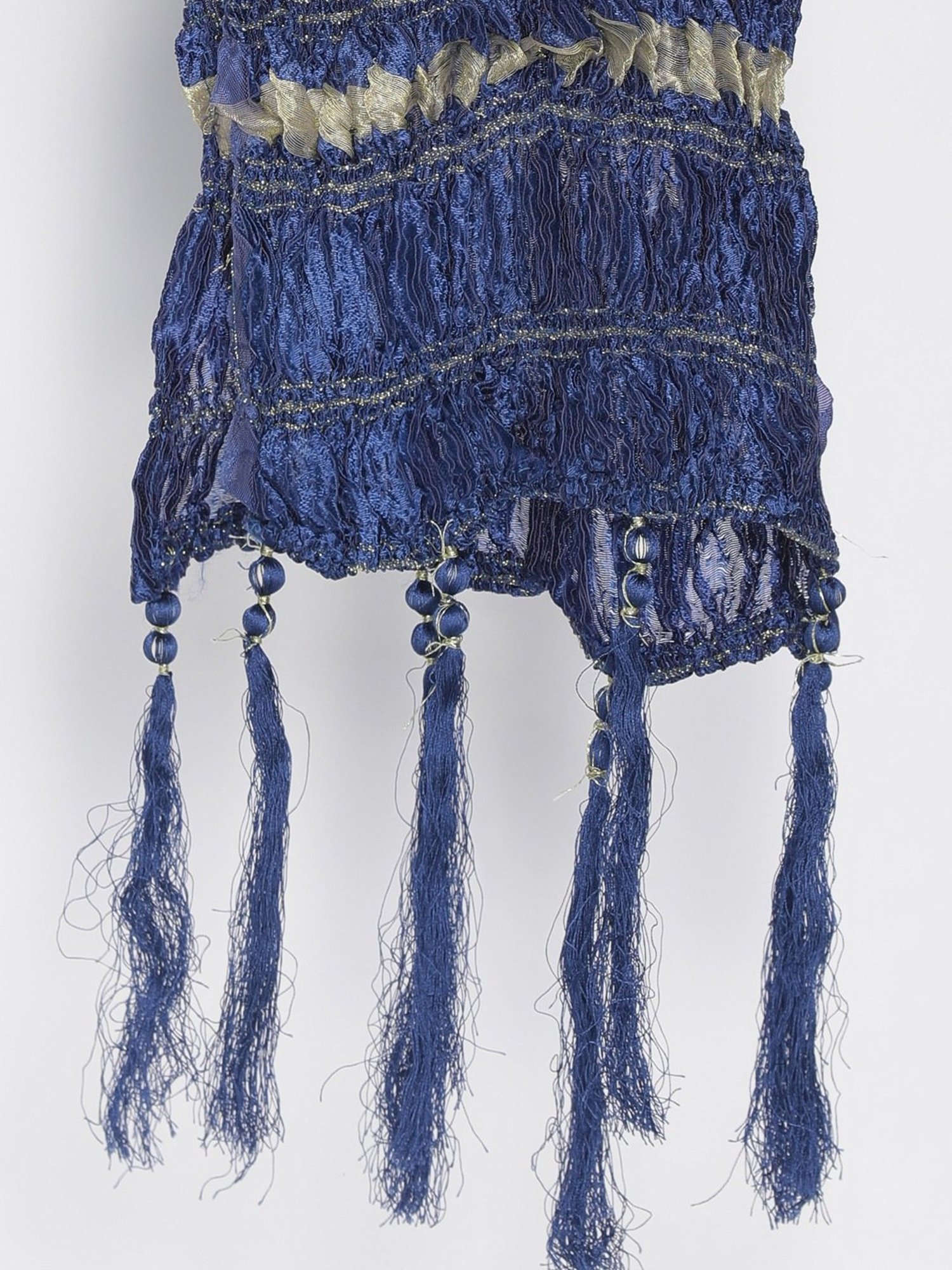 VASTRAMAY Royal Blue Viscose Self Pattern Dupatta