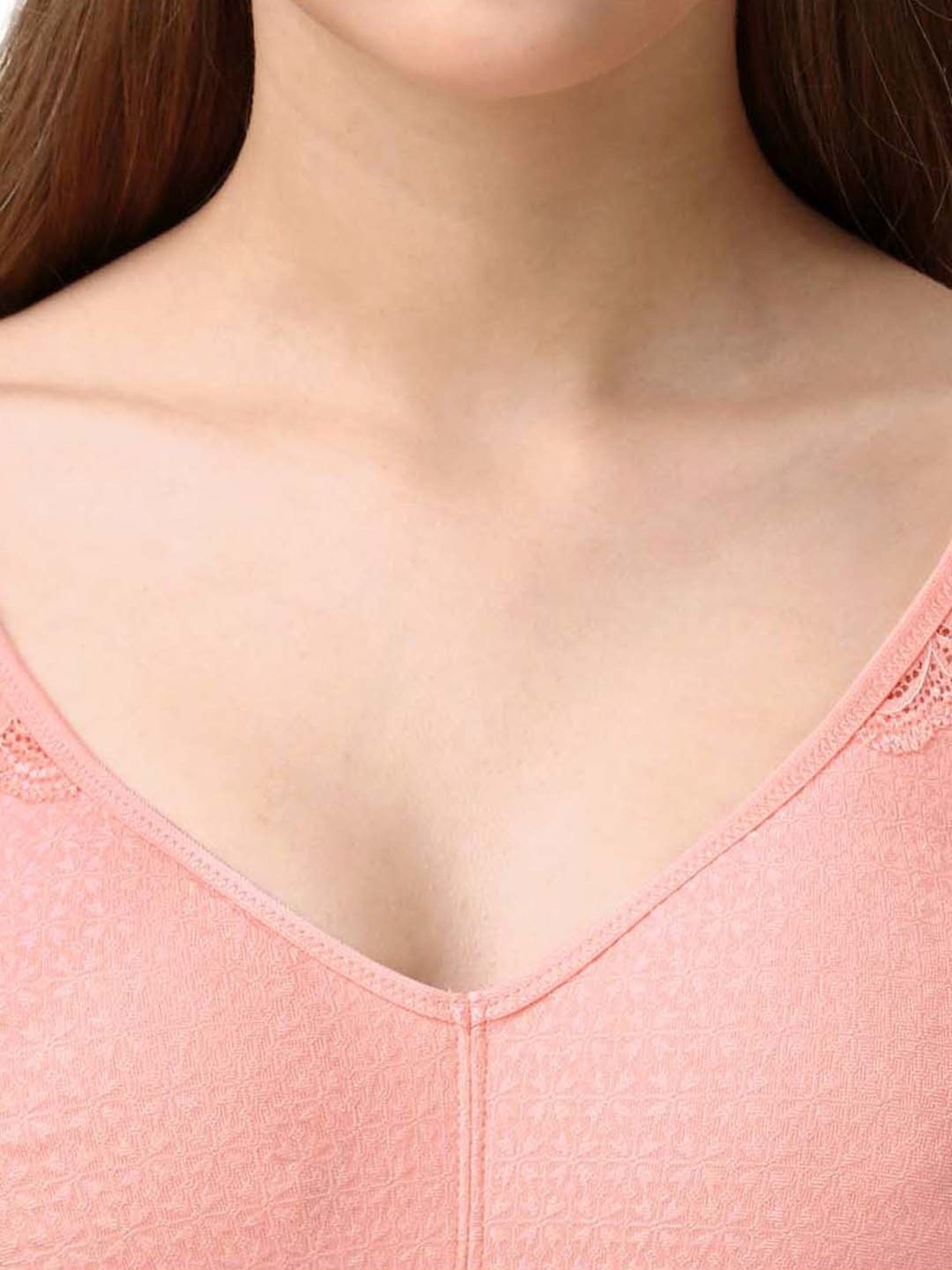 Soie Pink Lace Work Everyday Bra Panty Set